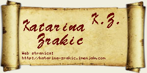 Katarina Zrakić vizit kartica